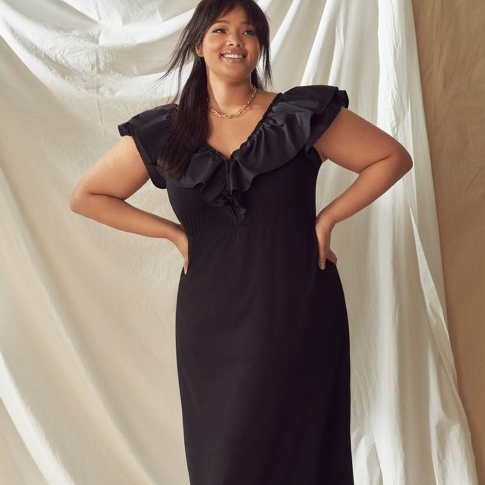 Maxi Dress with Flutter Sleeves (By Eloquii)